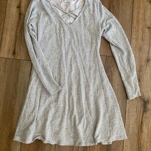 Elegant Gray Knit Dress
